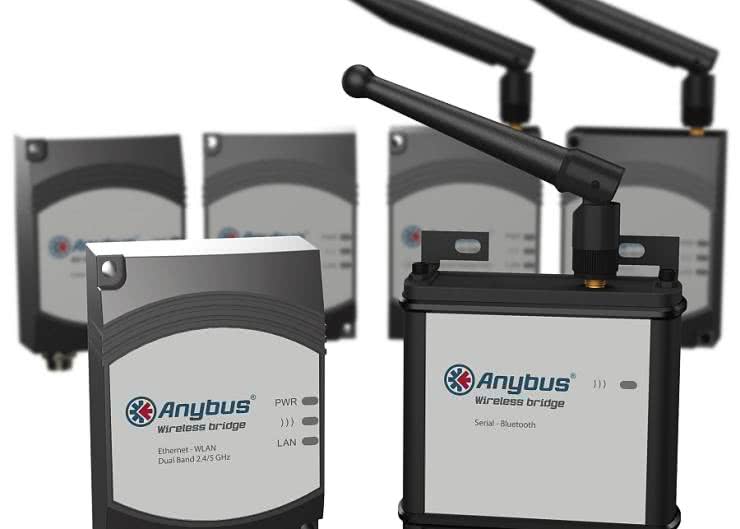 Anybus Wireless Bridge zapewnia sprawdzoną łączność bezprzewodową między sieciami przemysłowymi Ethernet