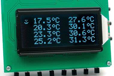 8-kanałowy termometr z alarmem i wyświetlaczem LCD