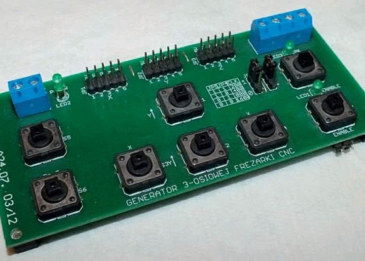 Generator 3-kanałowy. Dla sterowników silników krokowych AVT-1682 i AVT-5358/1