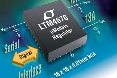 Podwójny impulsowy regulator napięcia 2×13 A z interfejsem I&sup2;C/PMBus