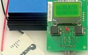 Kontroler, wskaźnik temperatury i ogniwa Peltiera