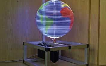 Kulisty, kolorowy wyświetlacz widmowy