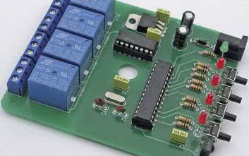 4-kanałowy przełącznik sterowany dowolnym pilotem IR