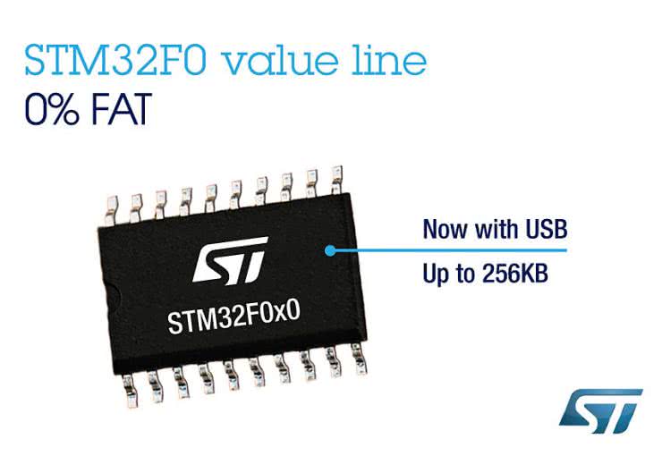 Nowe mikrokontrolery STM32F0 Value Line