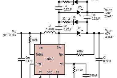 Konwerter DC-DC Boost o napięciu do 65 V