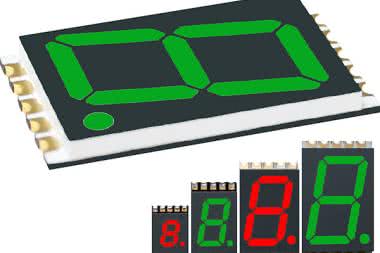 Cienkie wyświetlacze 7-segmentowe LED SMD