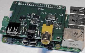 Moduł audio DAC dla Raspberry PI z wyjsciami I&sup2;S i S/PDIF