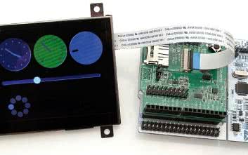 Wyświetlacz firmy Riverdi z modułem rozszerzającym dla Arduino