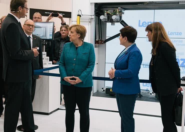 Angela Merkel odwiedziła stoisko Lenze na Targach Hanowerskich