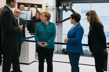 Angela Merkel odwiedziła stoisko Lenze na Targach Hanowerskich