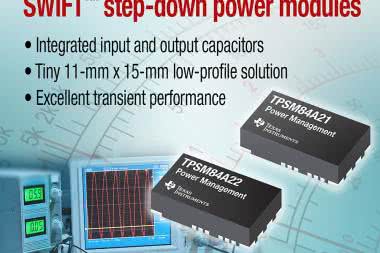TPSM84A21 i TPSM84A22 - miniaturowe, 10-amperowe konwertery DC-DC