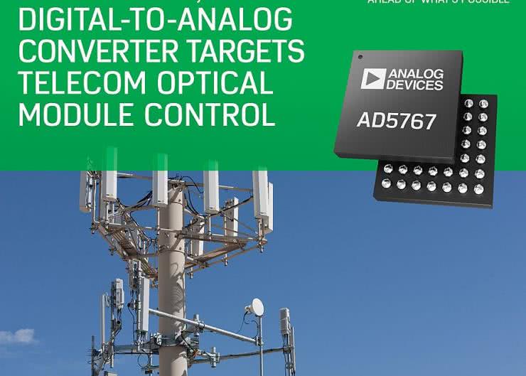 AD5767 i AD5766 - przetworniki C/A do telekomunikacyjnych modułów optycznych