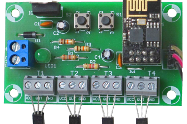 4-kanałowy termometr z interfejsem Wi-Fi