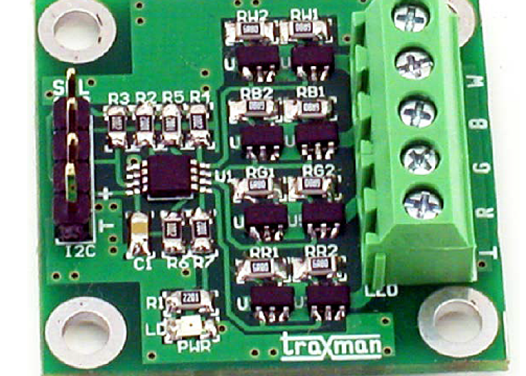 Miniaturowy driver LED RGBW z interfejsem I²C