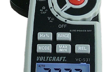 Multimetr z cęgowym pomiarem prądu Voltcraft VC-531