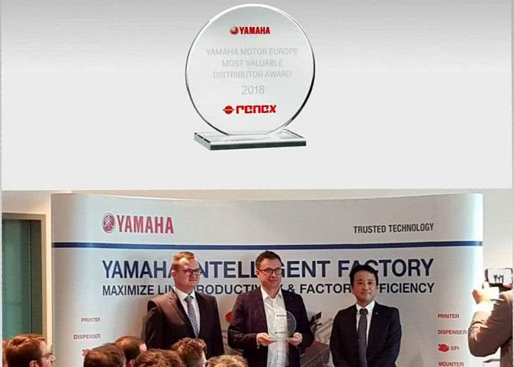 Renex dystrybutorem roku firmy Yamaha w Europie