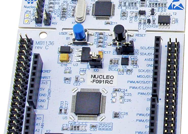 Nucleo-F091RC - zestaw startowy z mikrokontrolerem z rodziny STM32 (STM32F091)
