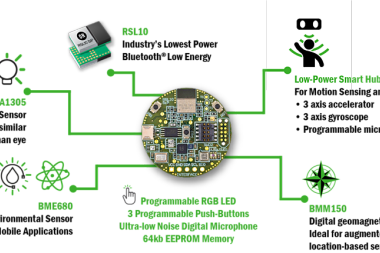 Zestaw deweloperski z modułem radiowym RSL10 i zespołem czujników