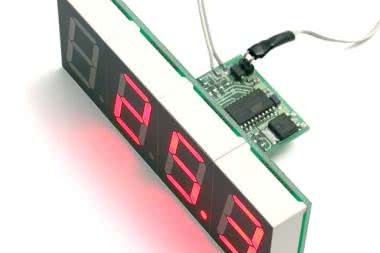 Termometr LED - wersja 27mm czerwony, AVT1697/2