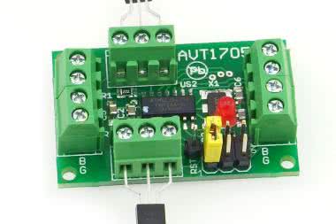 Moduł do pomiaru temperatury z interfejsem RS485, AVT1705
