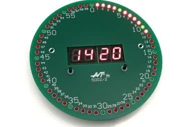 Zegar cyfrowy z wyświetlaczem analogowym, AVT5002