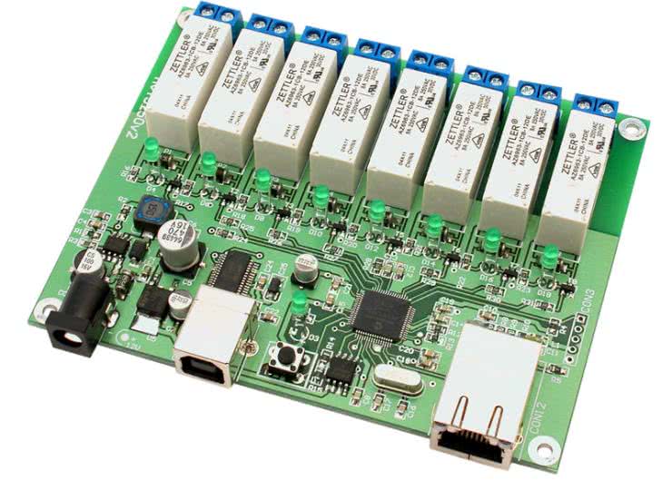 Karta przekaźników z interfejsem Ethernet, AVT5250