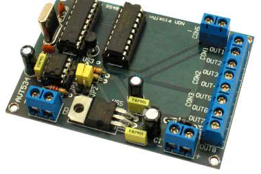 Klocki RS485 - karta wyjść cyfrowych (VCC), AVT534