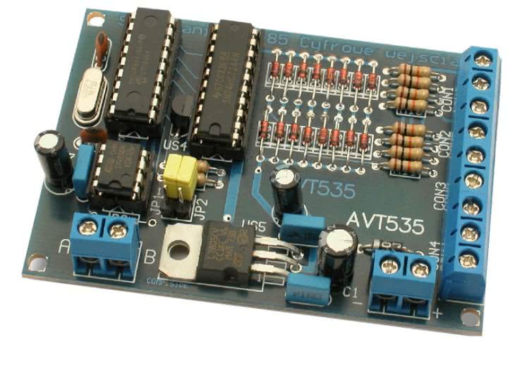 Klocki RS485 - karta wejść cyfrowych, AVT535