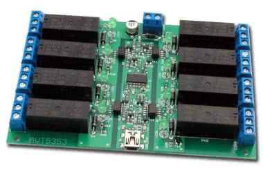 Moduł przekaźników z interfejsem USB, AVT5353