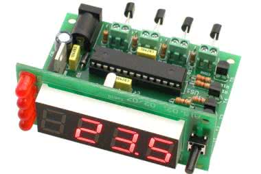 4-kanałowy termometr z wyświetlaczem LED, AVT5389