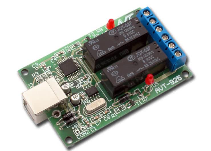 Karta przekaźników na USB, AVT925