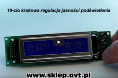 AVT513 ZEGAR ZE 100-LETNIM KALENDARZEM I 2-KANAŁOWYM TERMOMETREM