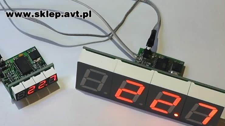 AVT1697 - WIELOGABARYTOWY TERMOMETR LED