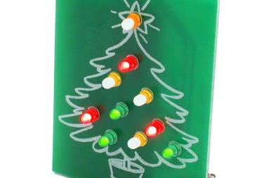 Miniaturowe świąteczne drzewko, chionka LED, AVT1717