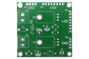 Modułowy odbiornik nasłuchowy na pasma 80m i 40m Dosia - Zasilacz +9V/+5V, AVT3193