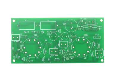 Stereofoniczny przedwzmacniacz lampowy zasilany niskim napięciem - płytka drukowana, AVT5493