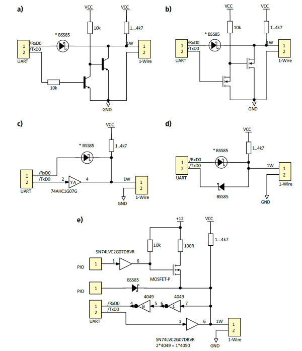 1Wire za pomocą UART. Płytka ewaluacyjna z mikrokontrolerem AVR EP