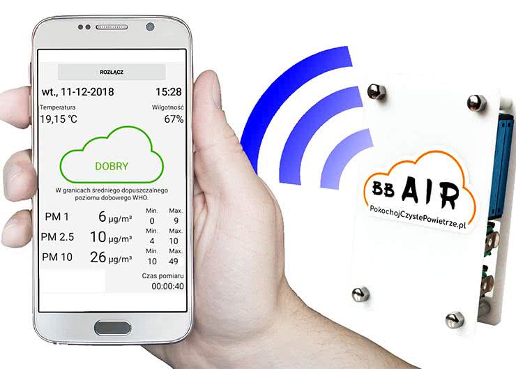 Sensor smogu z technologią Bluetooth Low Energy (1)
