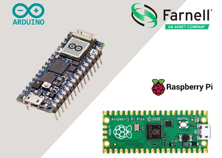 Farnell rozpoczął dostawy płytek Arduino Nano RP2040 Connect i Raspberry Pi Pico