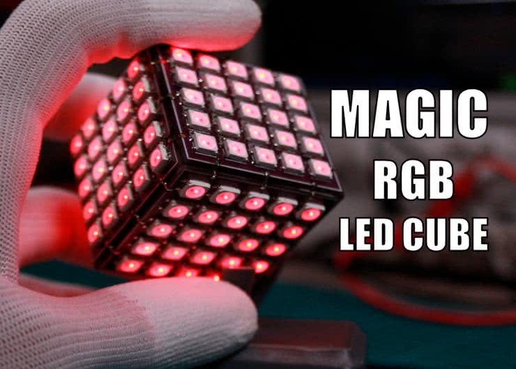 Magiczna kostka LED RGB na bazie RP2040