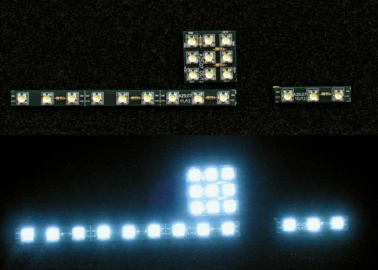 Superluminescencyjne modułowe oświetlacze LED - 1×3 LED, 1×9 LED, 3×3 LED