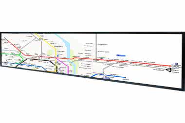 48,5-calowe wyświetlacze LCD-TFT dla branży transportowej