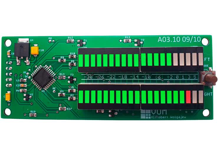 VUM - mikroprocesorowy wskaźnik wysterowania sygnału audio