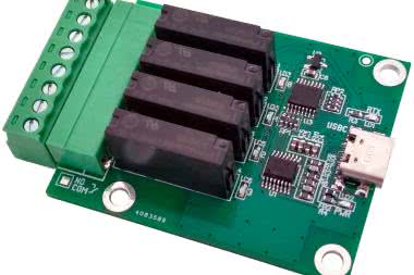 Moduł czterech wyjść przekaźnikowych z interfejsem USB-C