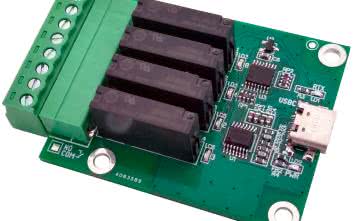 Moduł czterech wyjść przekaźnikowych z interfejsem USB-C