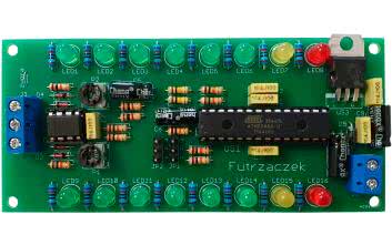 Wskaźnik wysterowania 2×8 LED