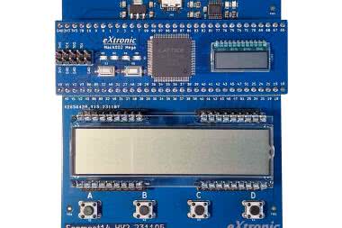 Płytka rozwojowa do testów 14-segmentowego wyświetlacza LCD