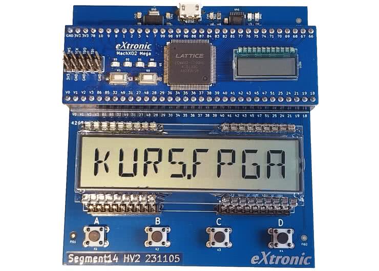 Kurs FPGA Lattice (20). 14-segmentowy wyświetlacz LCD