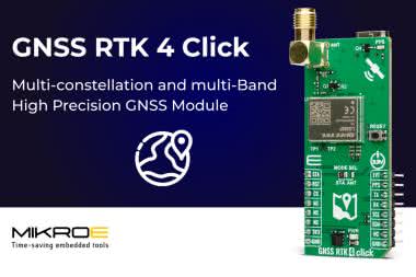 Płytka rozszerzająca GNSS RTK 4 Click do systemów nawigacyjnych z obsługą RTK