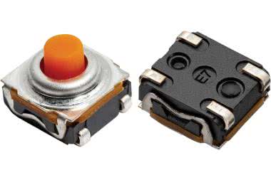 Przełączniki SMT 6,2 × 6,2 × 5,2 mm o konstrukcji umożliwiającej zalewanie żywicą